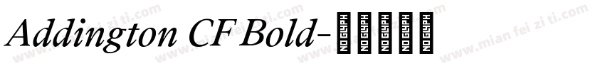 Addington CF Bold字体转换